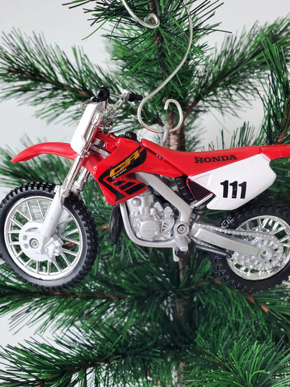 Honda CR 250r Dirt Bike Christmas Ornament - Custom Made