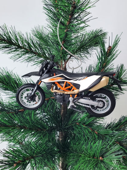 KTM 690 SMC R Motorcycle Christmas Ornament - Custom Made