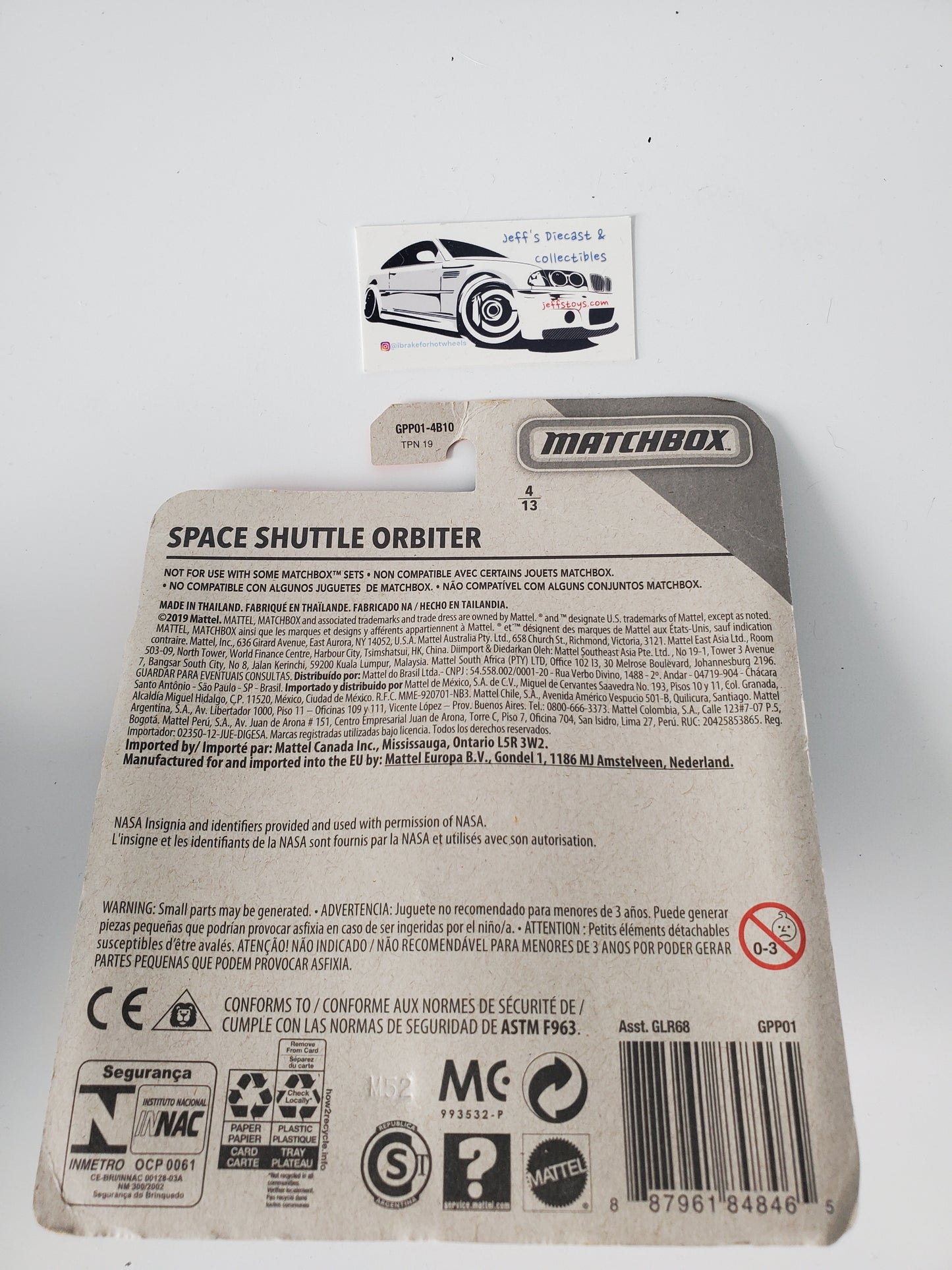 2019 Matchbox Sky Busters Nasa Space Shuttle Orbiter #4
