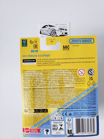 2025 Matchbox Collectors 2015 Porsche 918 Spyder