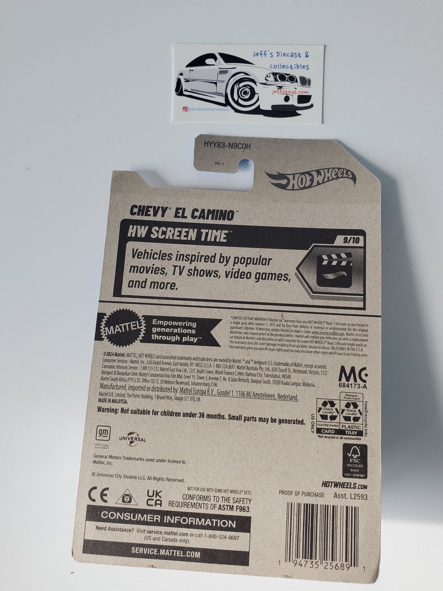 2025 Hot Wheels Fast and Furious '67 El Camino