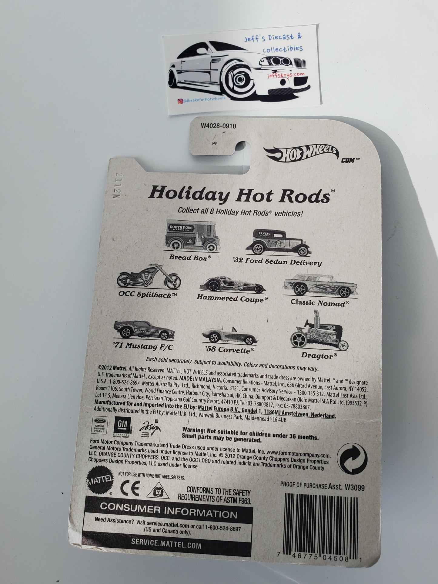 2012 Hot Wheels Holiday Hot Rods '58 Corvette