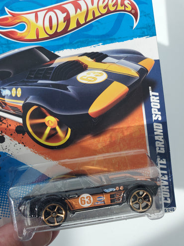 2011 Hot Wheels Corvette Grand Sport #130 Faster Than Ever Black