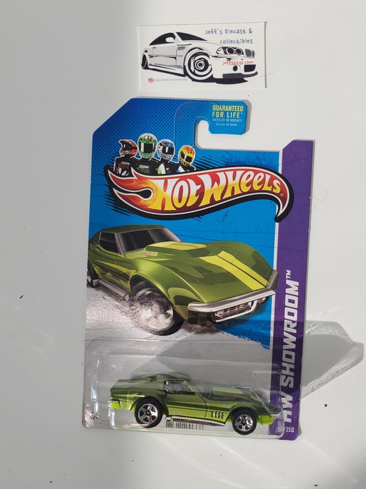 2013 Hot Wheels '69 Corvette #201 Green Kmart Exclusive
