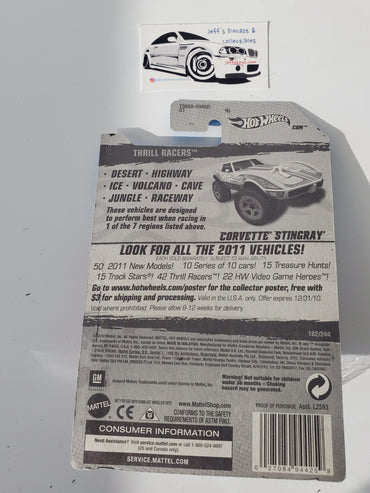 2011 Hot Wheels Corvette Stingray #182
