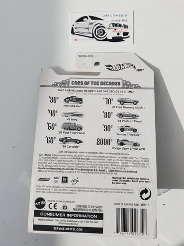 2011 Hot Wheels '69 Corvette Cars of the Decades 60's