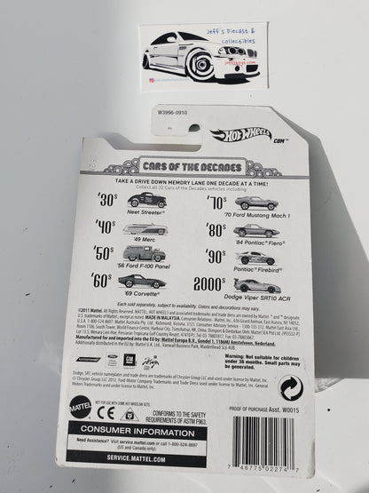 2011 Hot Wheels '69 Corvette Cars of the Decades 60's