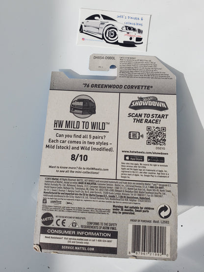 2016 Hot Wheels '76 Greenwood Corvette #63