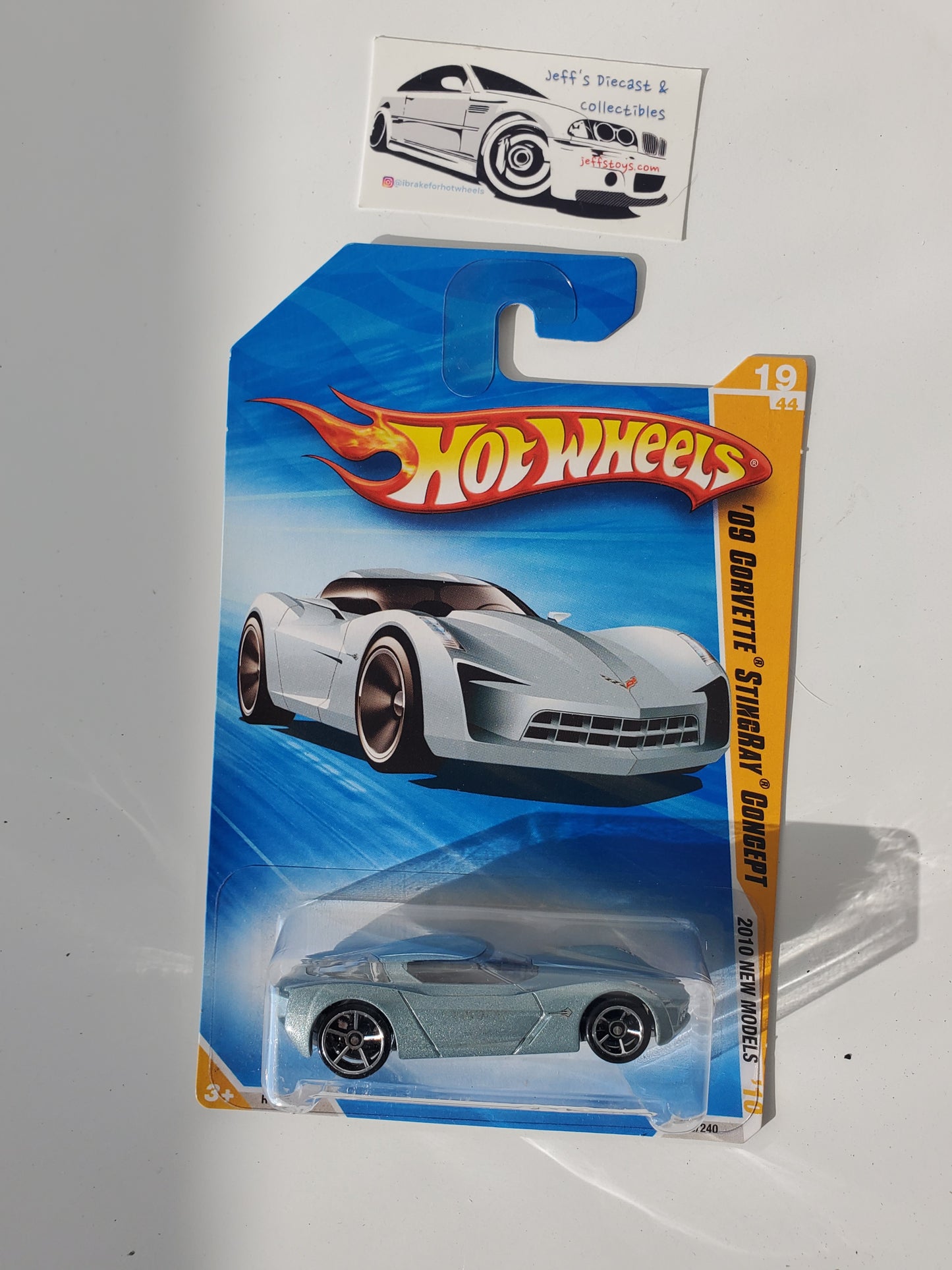2010 Hot Wheels 2009 Corvette Stingray Concept #19 Blue