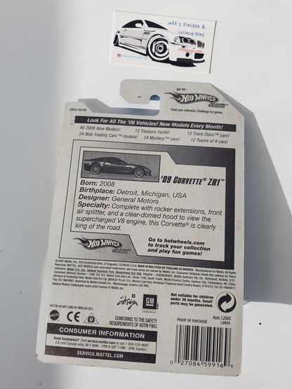 2008 Hot Wheels '09 Corvette ZR1 #9 Blue - Rare