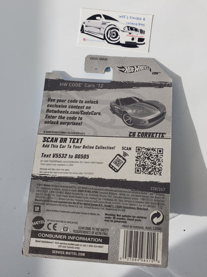 2012 Hot Wheels C6 Corvette #228