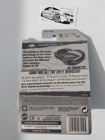 2011 Hot Wheels C6 Corvette #164 Blue