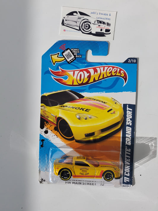 2012 Hot Wheels '11 Corvette Grand Sport #162 Yellow
