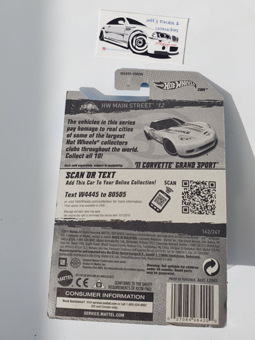 2012 Hot Wheels '11 Corvette Grand Sport #162 Yellow