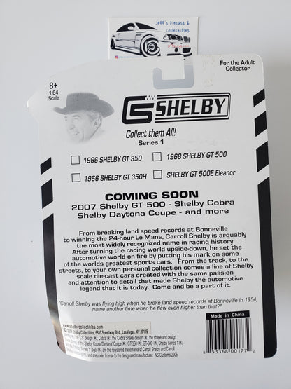 2006 Shelby Collectibles 1968 Shelby GT 500 Green - 1:64 Scale
