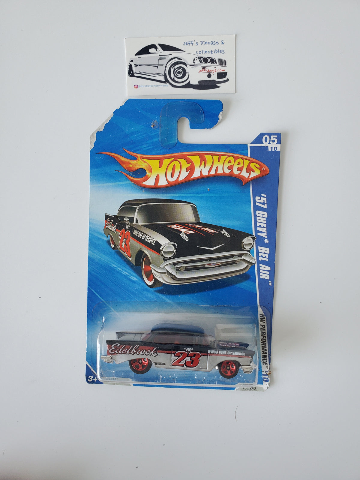 2010 Hot Wheels '57 Chevy Bel Air Black #103