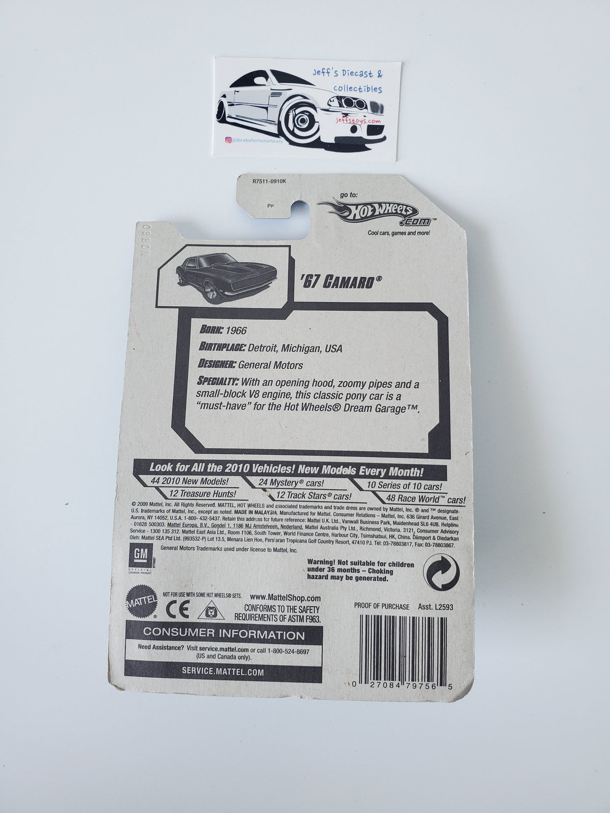2010 Hot Wheels '67 Camaro #86