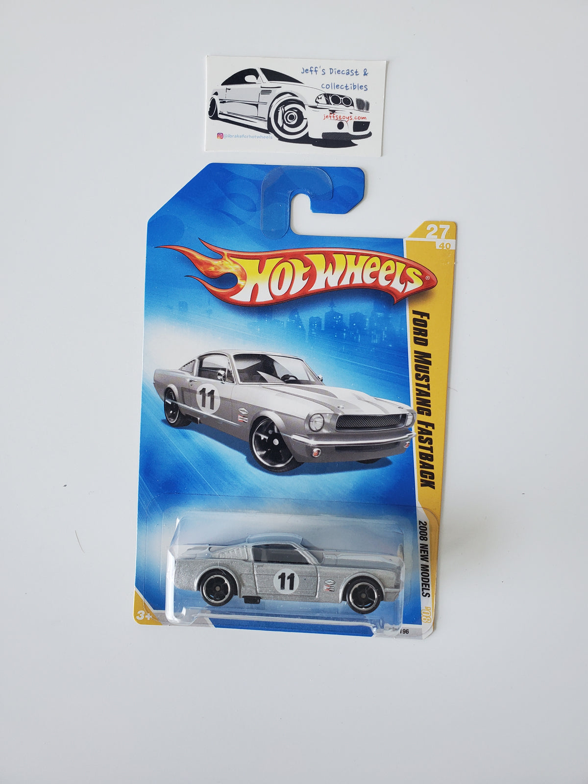 2008 Hot Wheels Ford Mustang Fastback Silver #27