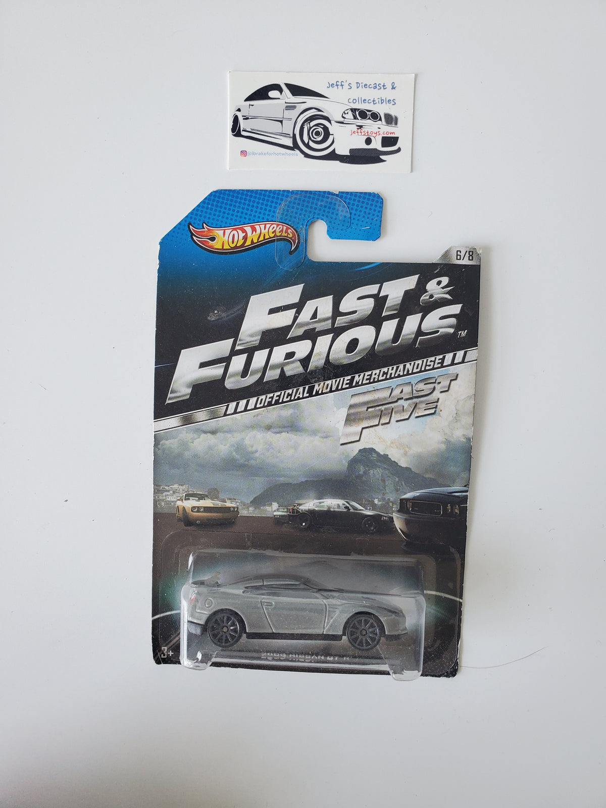 2012 Hot Wheels Fast and Furious 2009 Nissan GT-R - Damaged Card