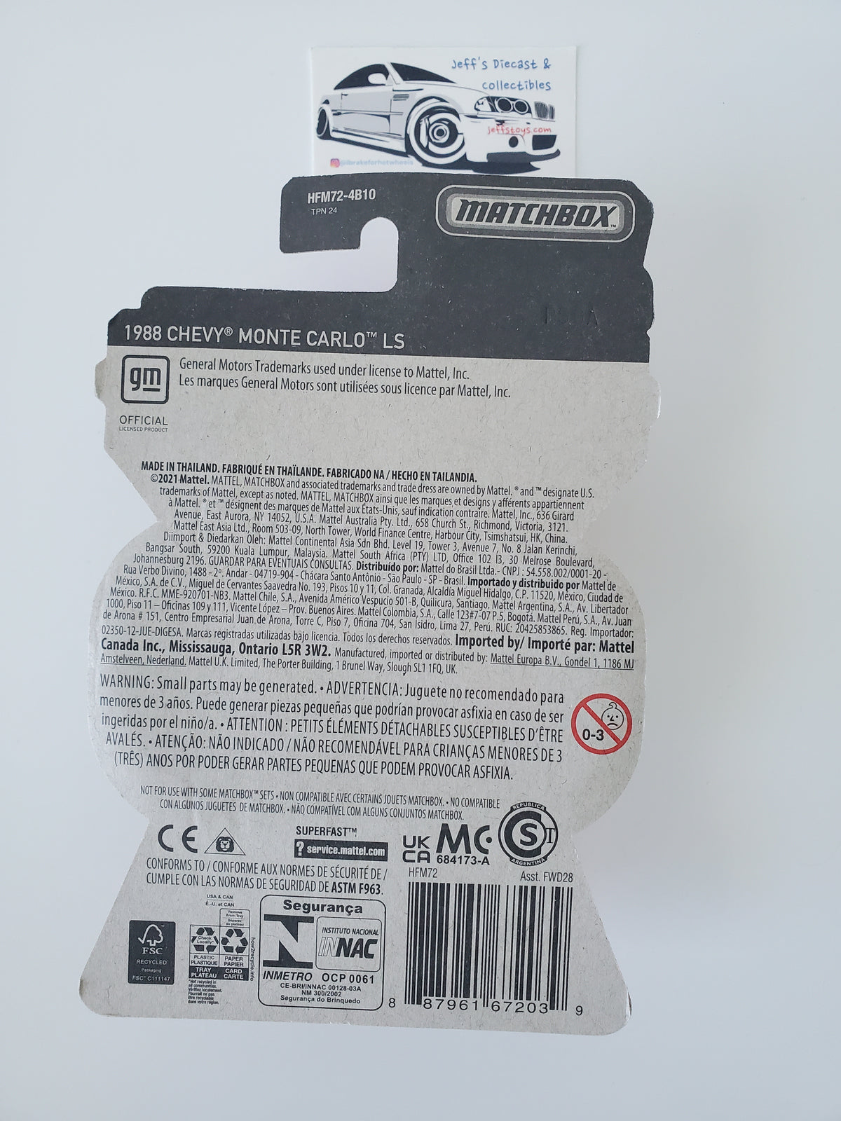 2022 Matchbox Moving Parts 1988 Chevy Monte Carlo