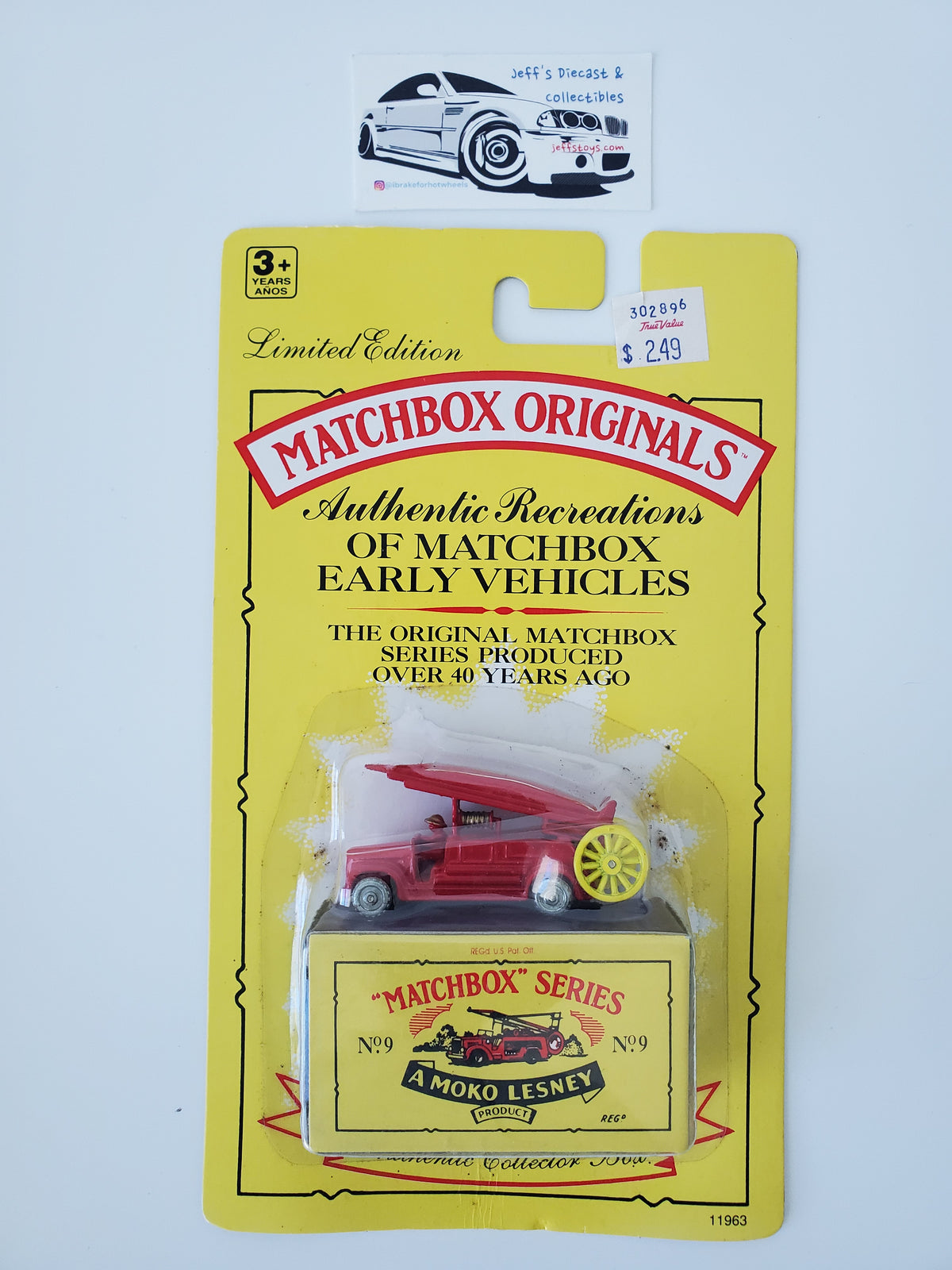 1992 Matchbox Originals No 9 Fire Engine