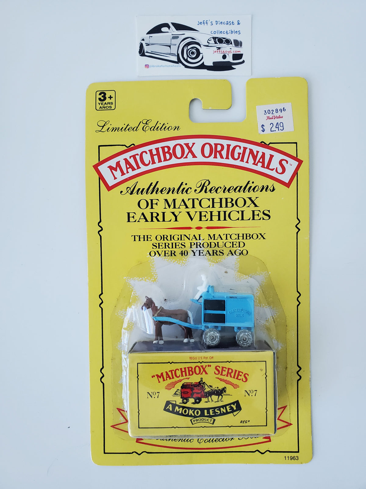 1992 Matchbox Originals No 7 Horse Drawn Milk