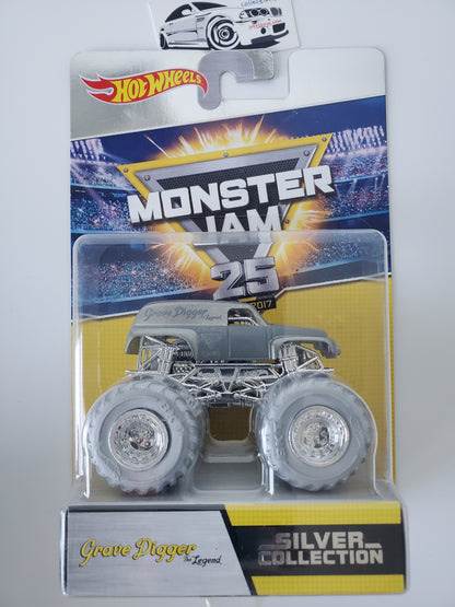 2017 Hot Wheels Monster Jam Grave Digger Silver Collection