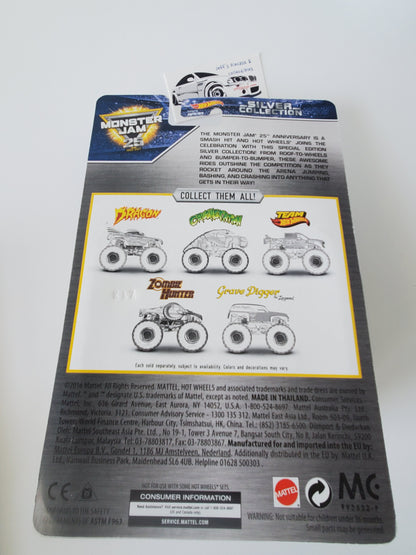 2017 Hot Wheels Monster Jam Grave Digger Silver Collection