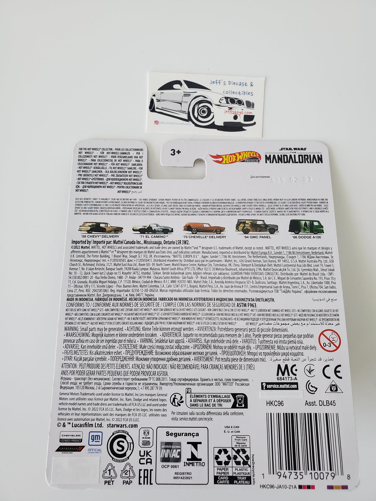 2022 Hot Wheels Star Wars Mandalorian '59 Chevy Delivery