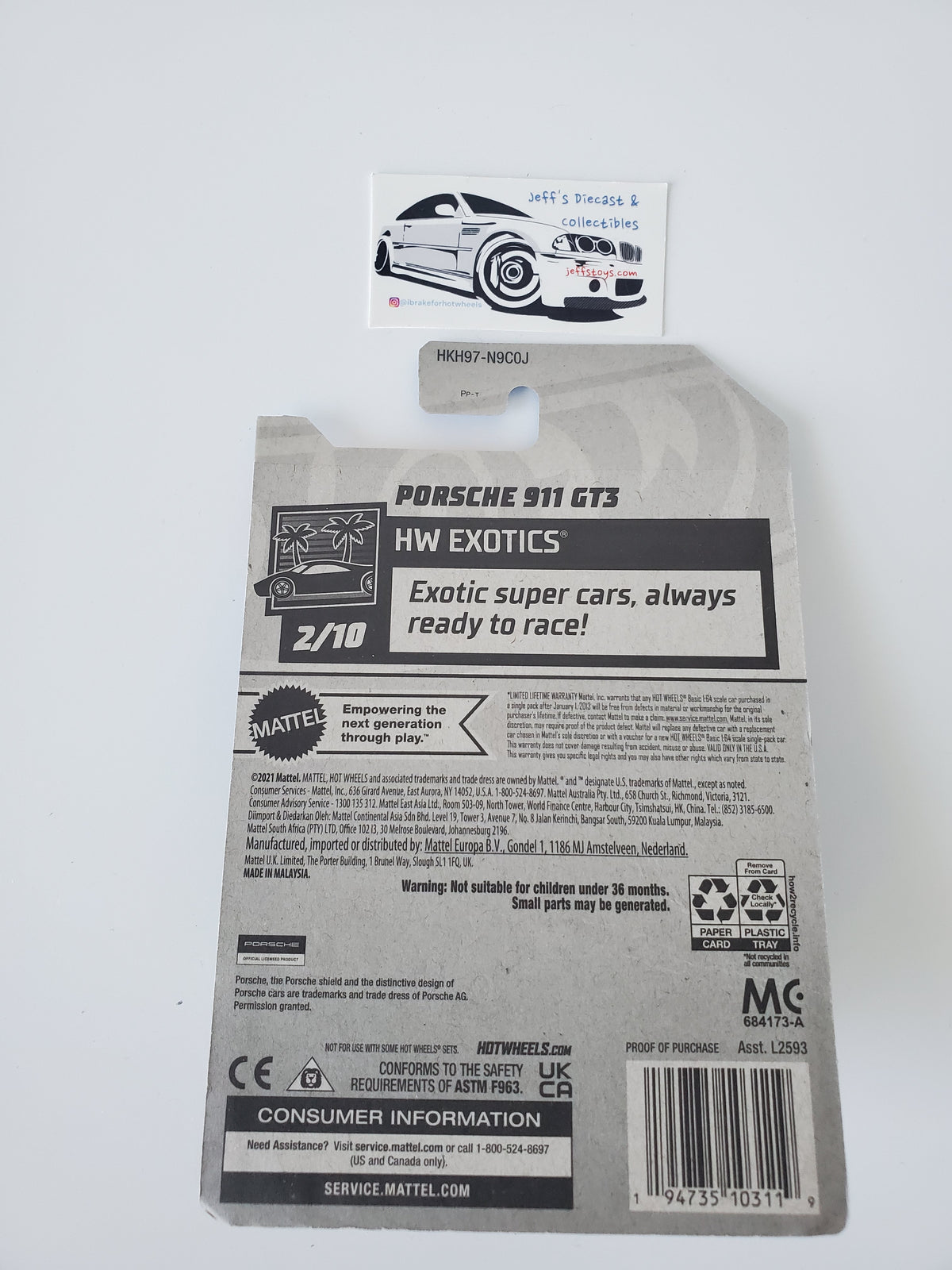 2022 Hot Wheels Porsche 911 GT3 #177