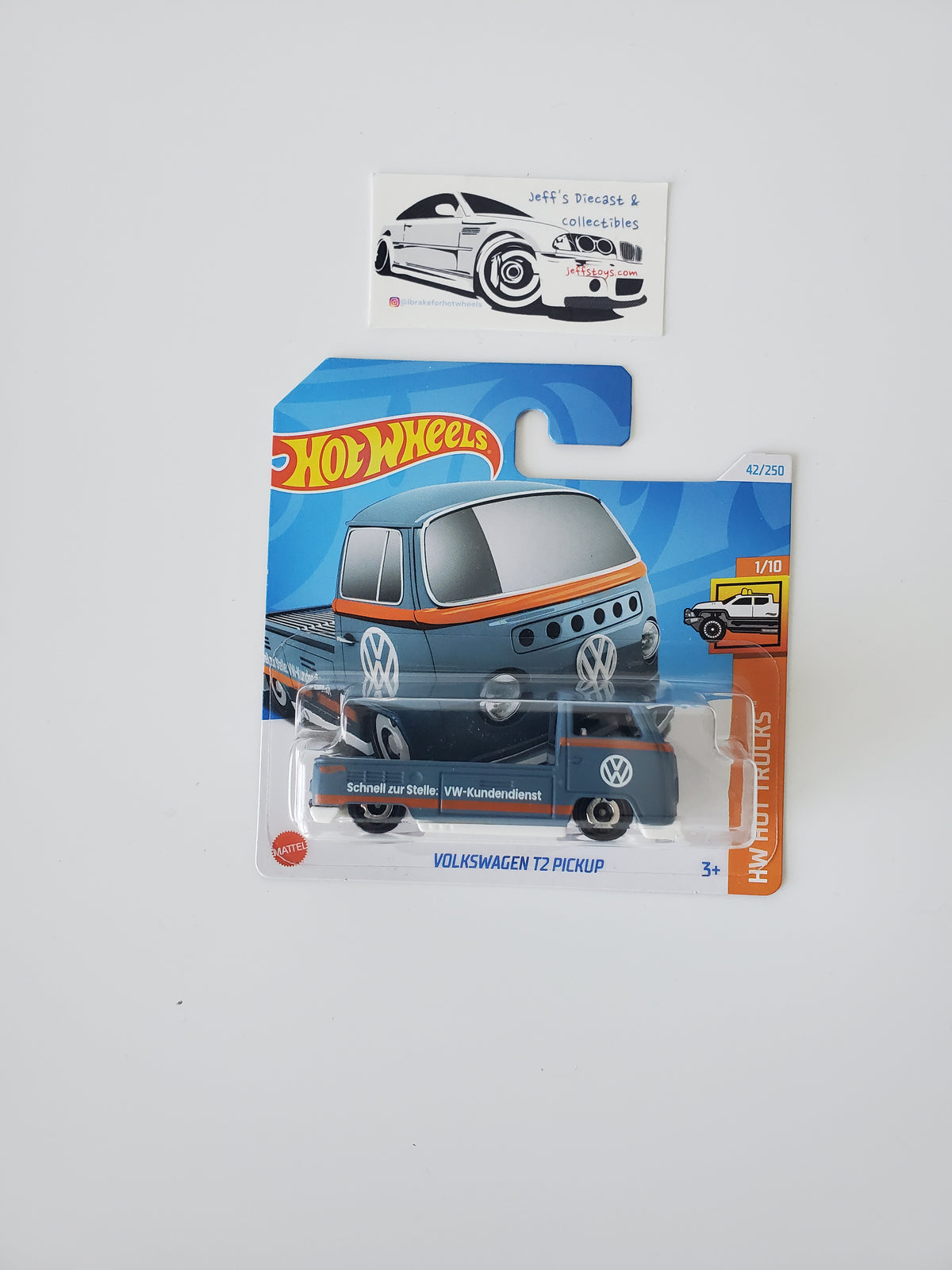 2023 Hot Wheels Volkswagen T2 Pickup #42 Short Card