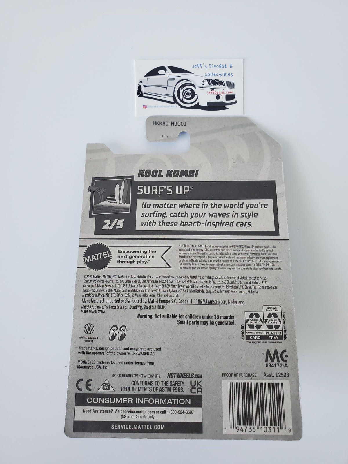 2023 Hot Wheels Kool Kombi #49 Mooneyes VW