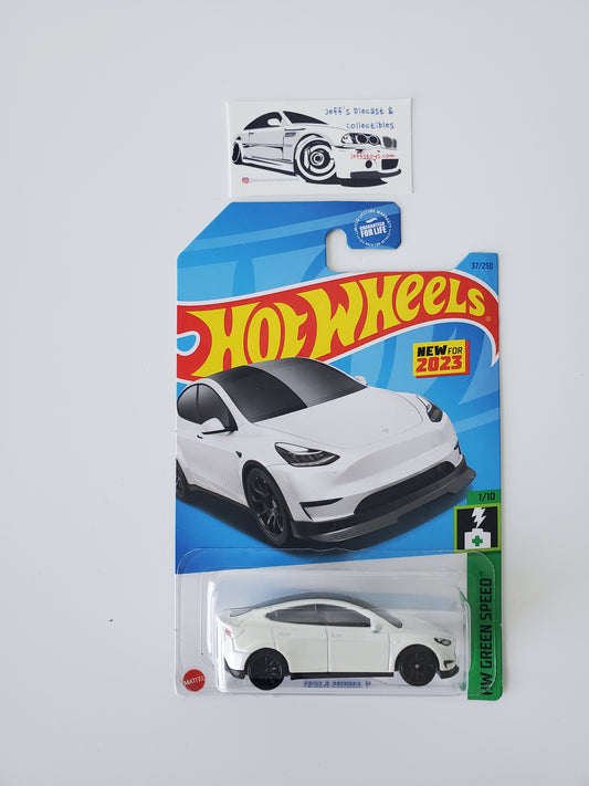 2023 Hot Wheels Tesla Model Y #37 White
