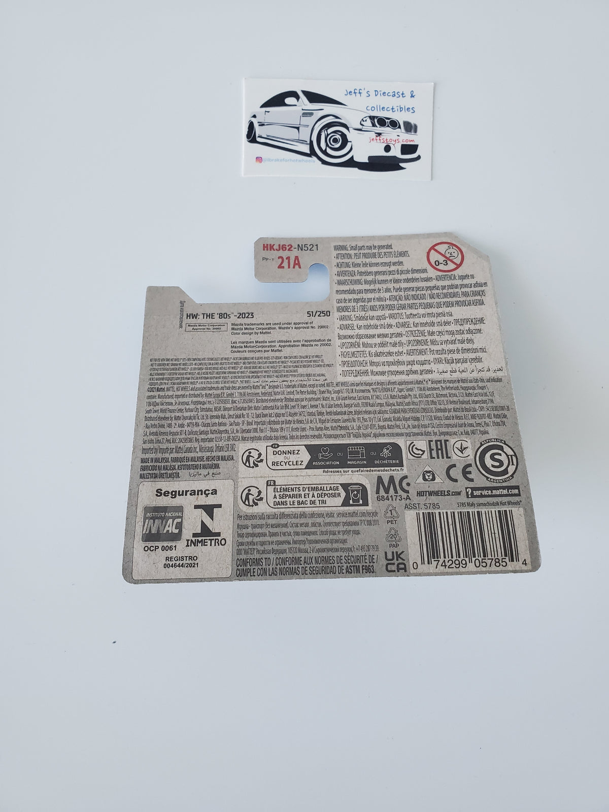 2023 Hot Wheels '89 Mazda Savanna RX-7 #51 Short Card