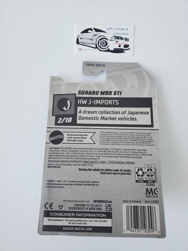 2023 Hot Wheels Subaru WRX STI #21 White