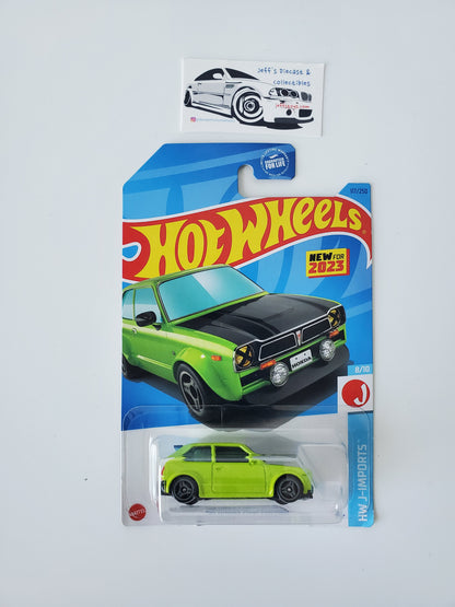 2023 Hot Wheels '73 Honda Civic Custom #90 Green
