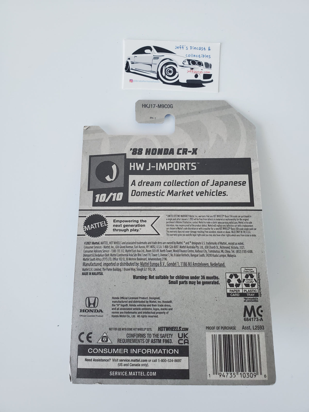 2023 Hot Wheels '88 Honda CR-X #148