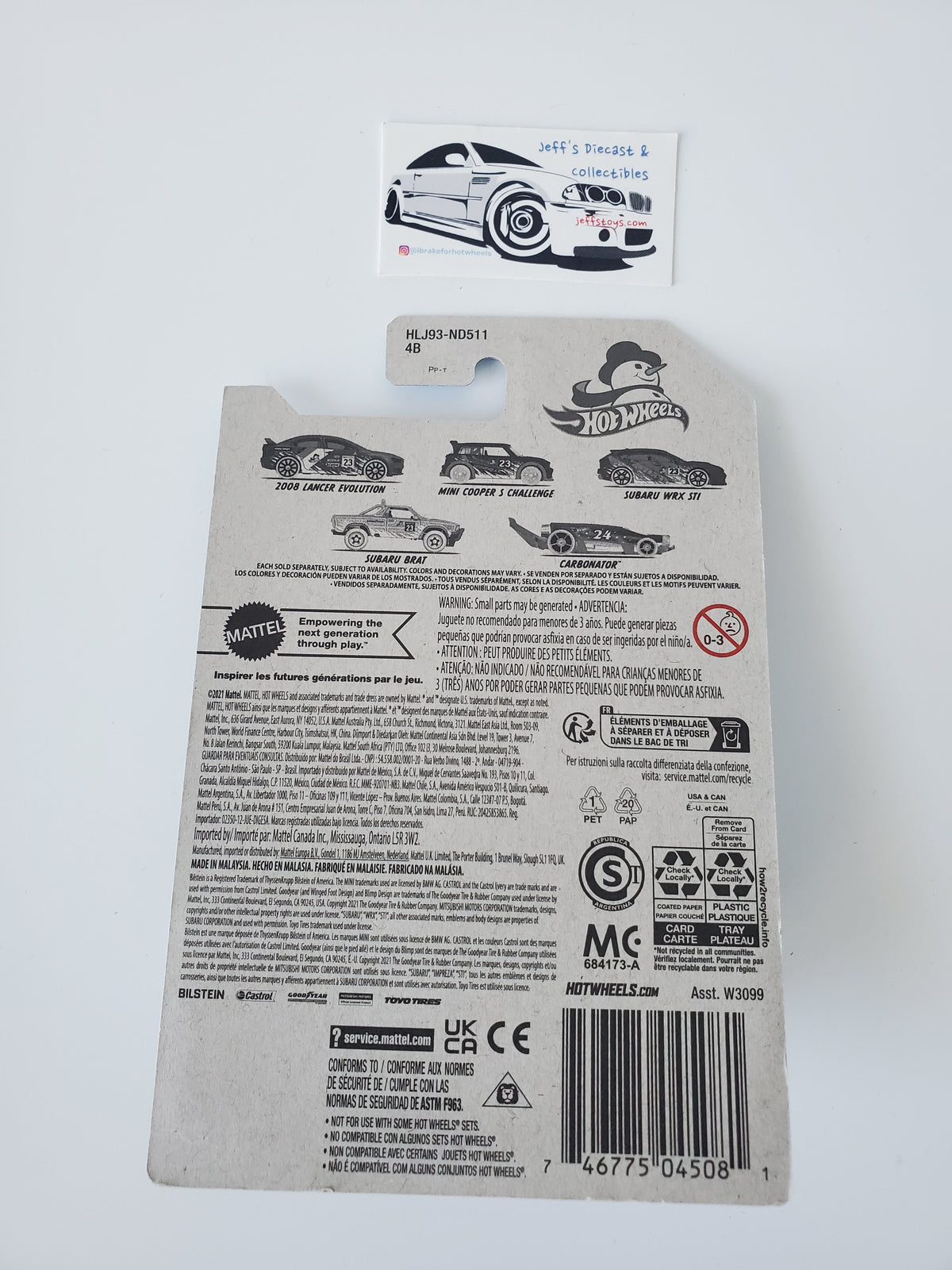 2023 Hot Wheels Subaru WRX STI Holiday Edition