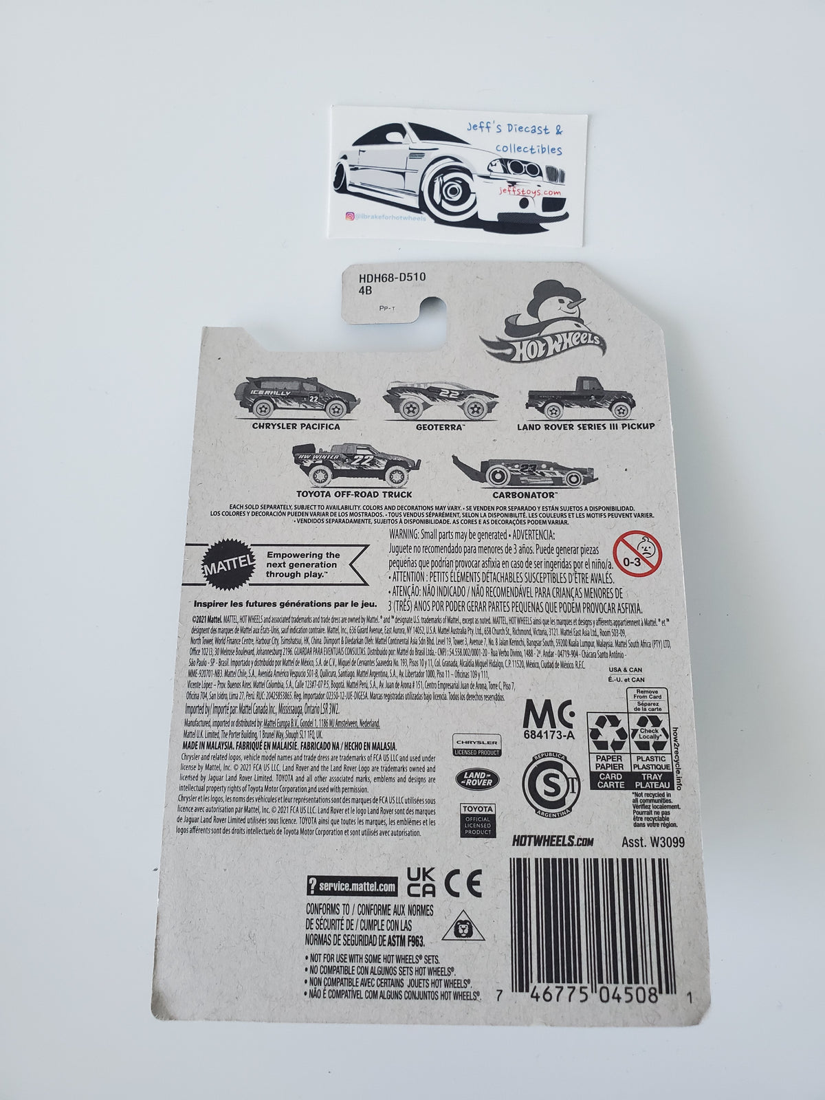 2022 Hot Wheels Chrysler Pacifica Holiday Edition
