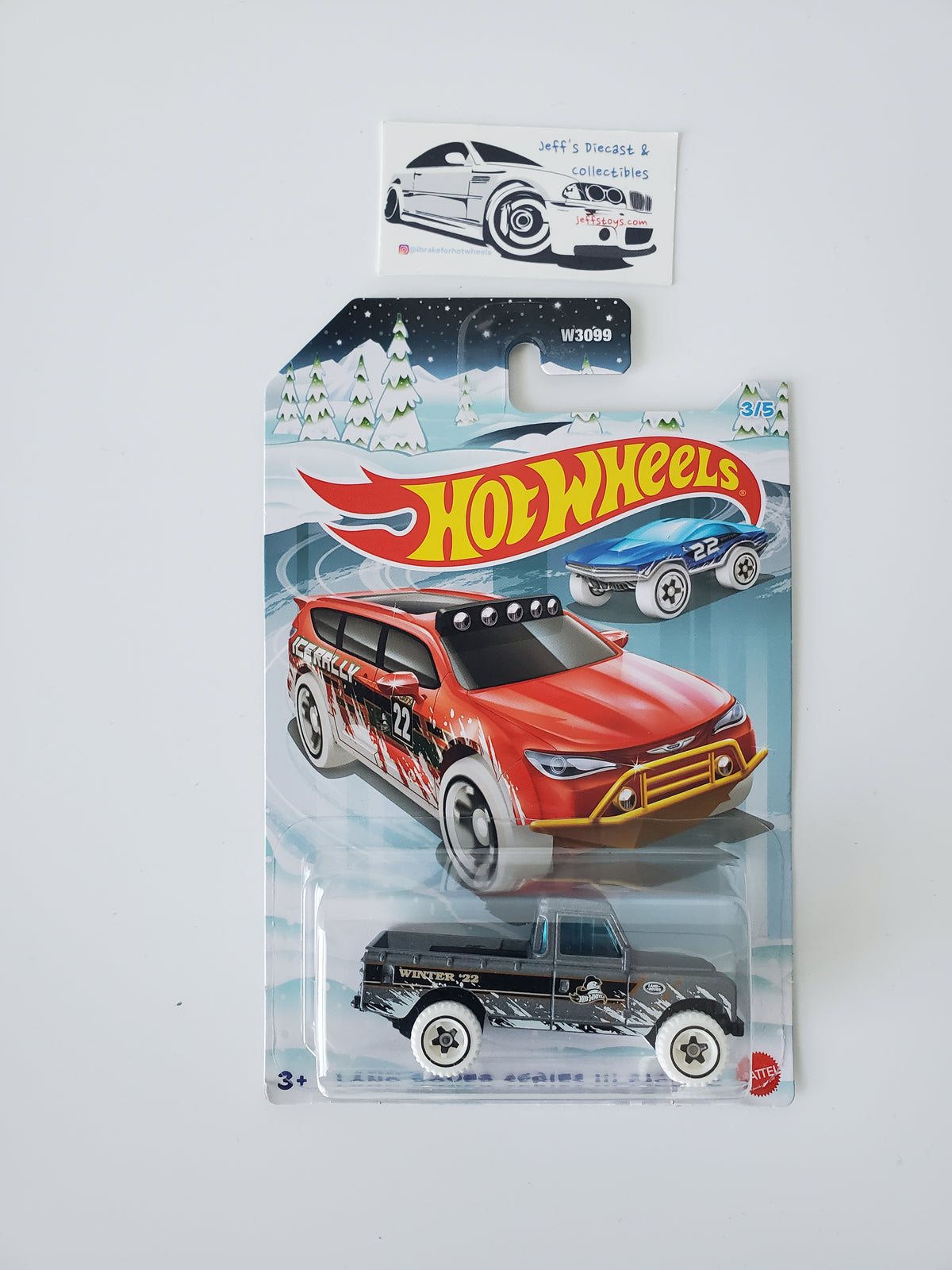 2022 Hot Wheels Land Rover Series III Pickup Holiday Edition