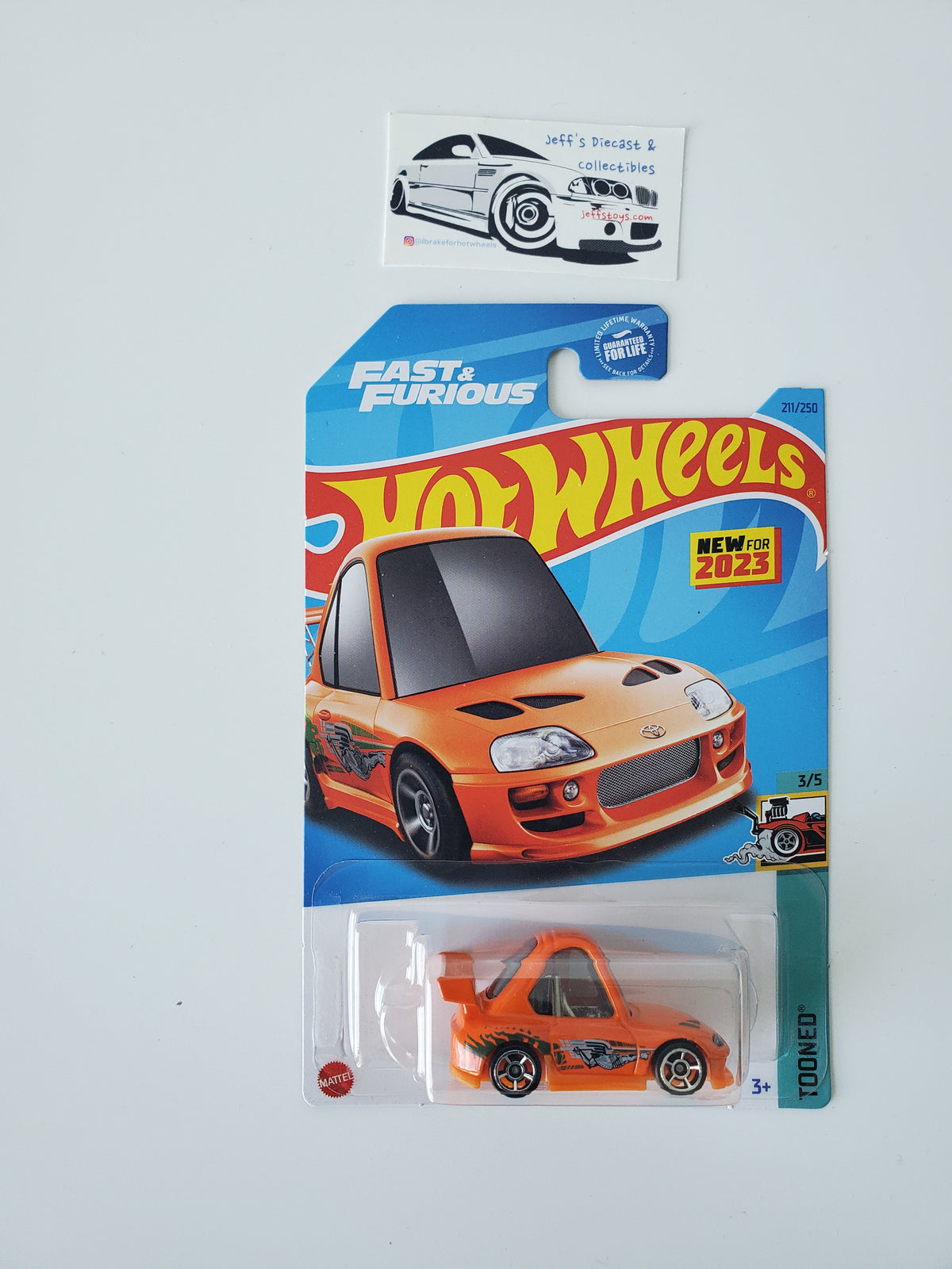 2023 Hot Wheels Fast & Furious '94 Toyota Supra Tooned #211
