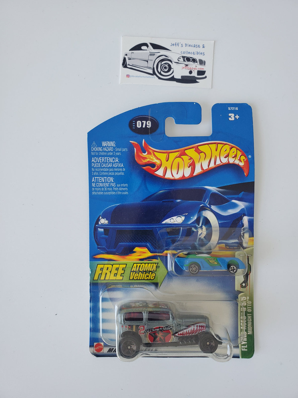 2003 Hot Wheels Midnight Otto #79 Atomix Vehicle