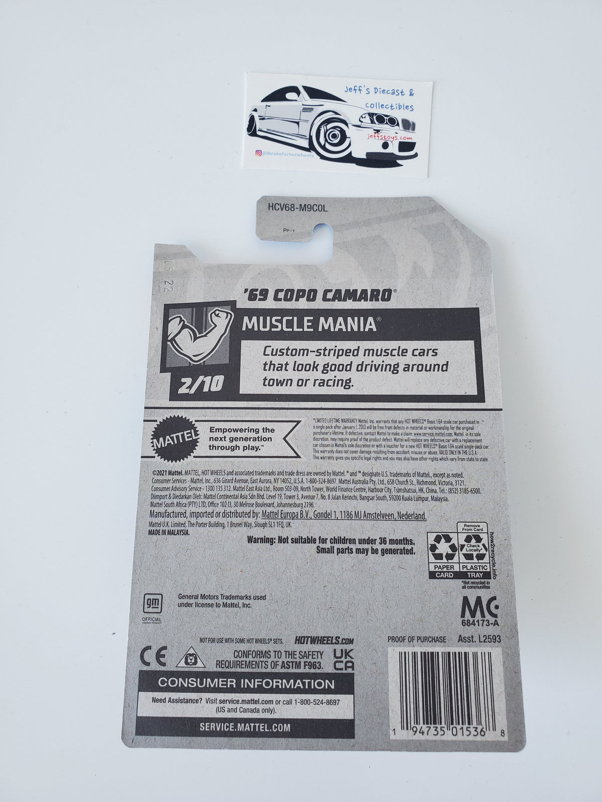 2022 Hot Wheels '69 Copo Camaro #193