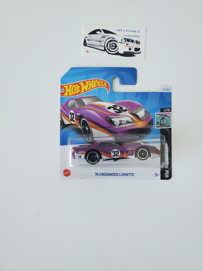 2024 Hot Wheels '76 Greenwood Corvette #11 Short Card