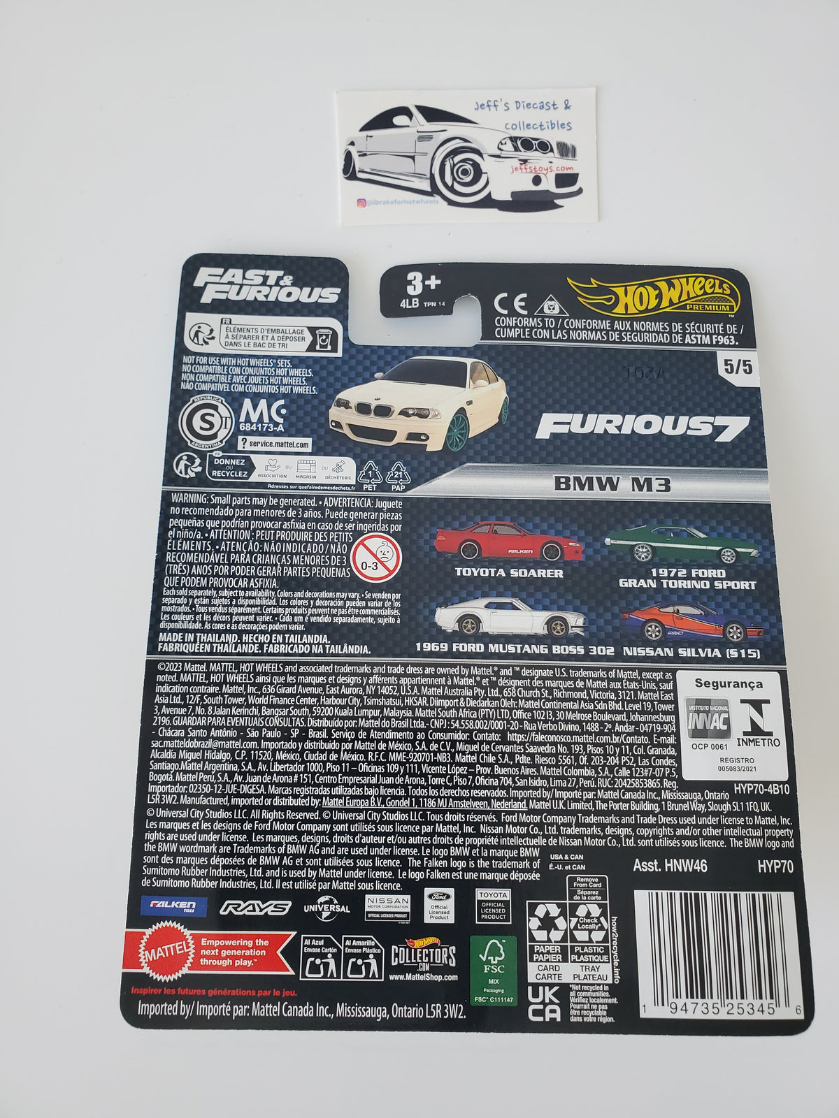 2023 Hot Wheels Fast & Furious BMW M3 5/5