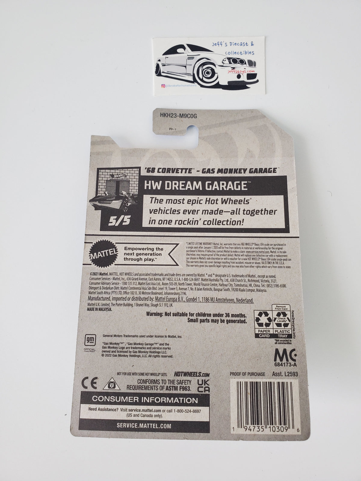2023 Hot Wheels '68 Corvette Gas Monkey Garage #139