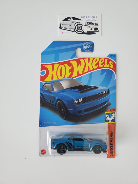 2023 Hot Wheels '18 Dodge Challenger SRT Demon Blue #151