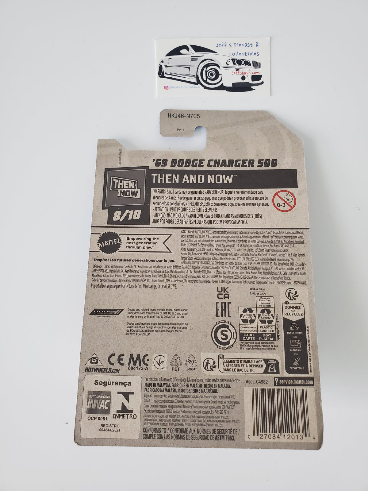 2023 Hot Wheels '69 Dodge Charger 500 #240 International Card
