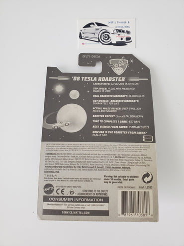 2019 Hot Wheels '08 Tesla Roadster Greetings from Space