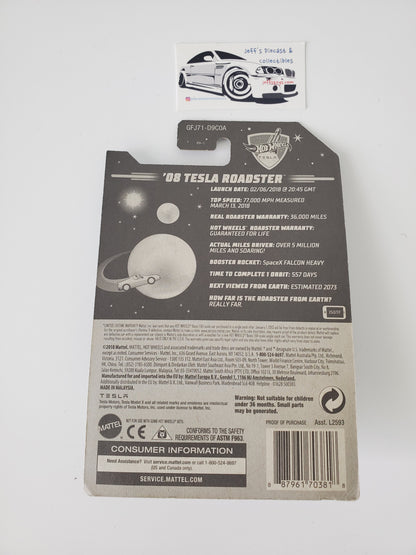 2019 Hot Wheels '08 Tesla Roadster Greetings from Space